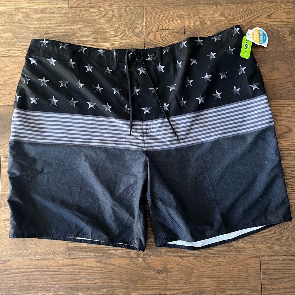NWT DXL True Nation Swim Trunks Board Short Size 5XL Stars Stripes Patriotic